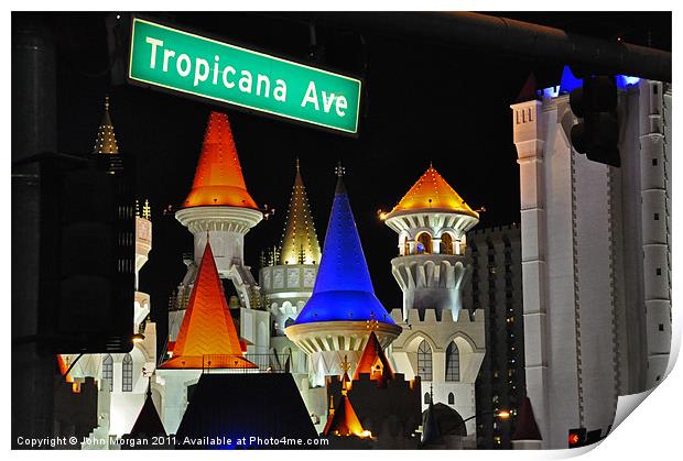 Tropicana Avenue, Vegas. Print by John Morgan