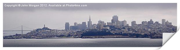 San Francisco skyline. Print by John Morgan