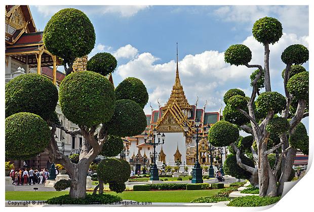 The Grand Palace, Bangkok. Print by John Morgan