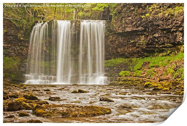 Waterfall Country, Wales. Print by John Morgan