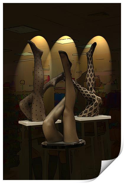 Legs up! This is a hosiery! (1/4) Print by Maria Tzamtzi Photography