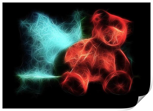 Electric Bear Print by Maria Tzamtzi Photography