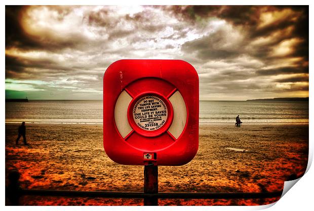 Scarborough beach Print by Maria Tzamtzi Photography