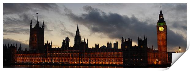 Houses of Parliament, London, U.K. Print by Maria Tzamtzi Photography