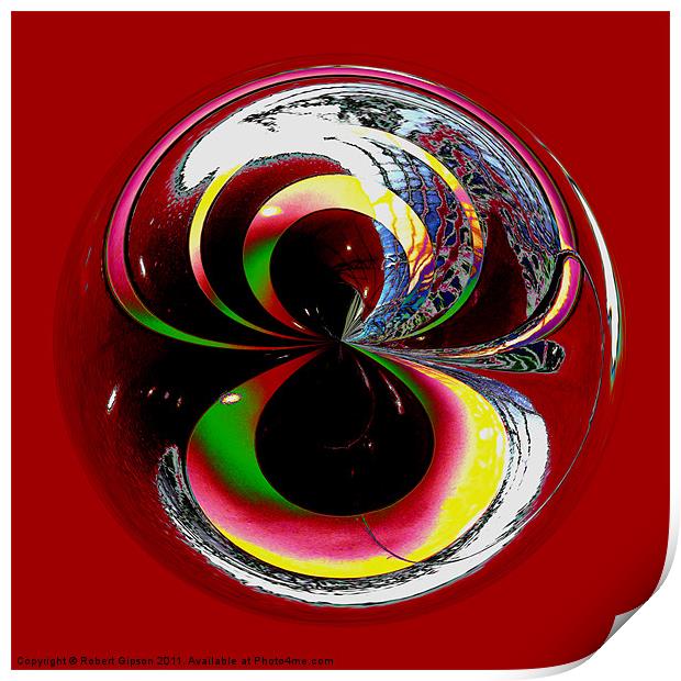 Spherical Paperweight Colour Test Print by Robert Gipson