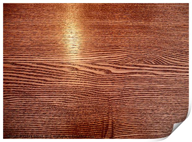 Polished wood grain Print by Robert Gipson