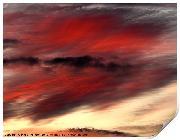Skyscape reds Print by Robert Gipson