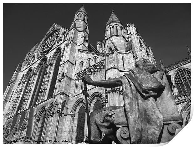 York City Minster King Constantine statue Print by Robert Gipson