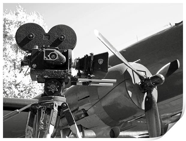 Mitchell movie camera DC-3 Print by Robert Gipson