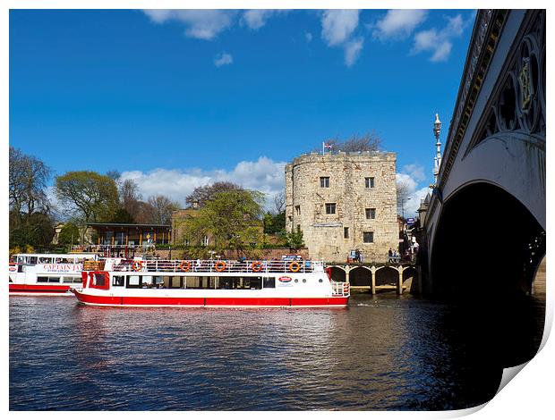 City of York Lendal tower and bridge Print by Robert Gipson