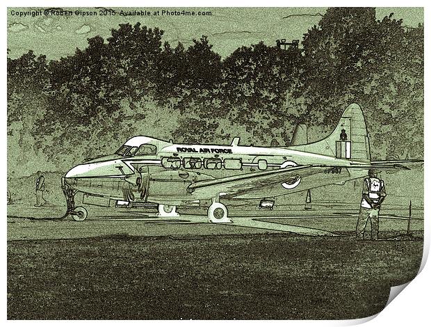 Arty De Havilland DH104 Devon Print by Robert Gipson