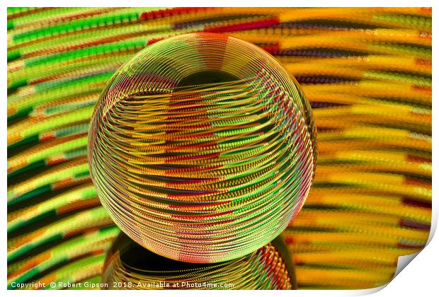Abstract art Round and round we go. Print by Robert Gipson