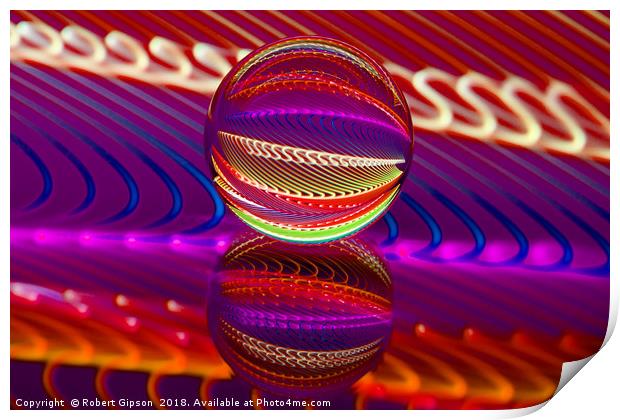 Abstract art Brilliance in the crystal ball Print by Robert Gipson