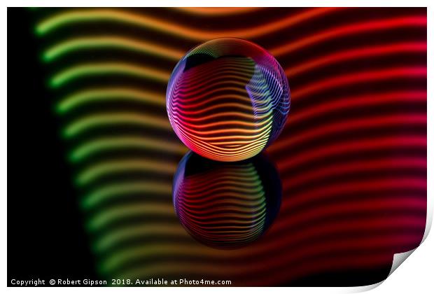 Abstract art Reflections in the crystal ball. Print by Robert Gipson