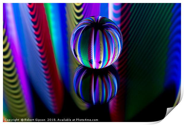 Abstract art Abstract art Floating crystal ball Print by Robert Gipson