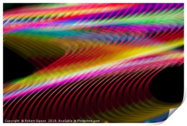 Colour in motion. Print by Robert Gipson