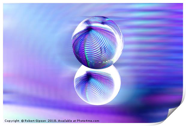 Rolling orb in a rush Print by Robert Gipson