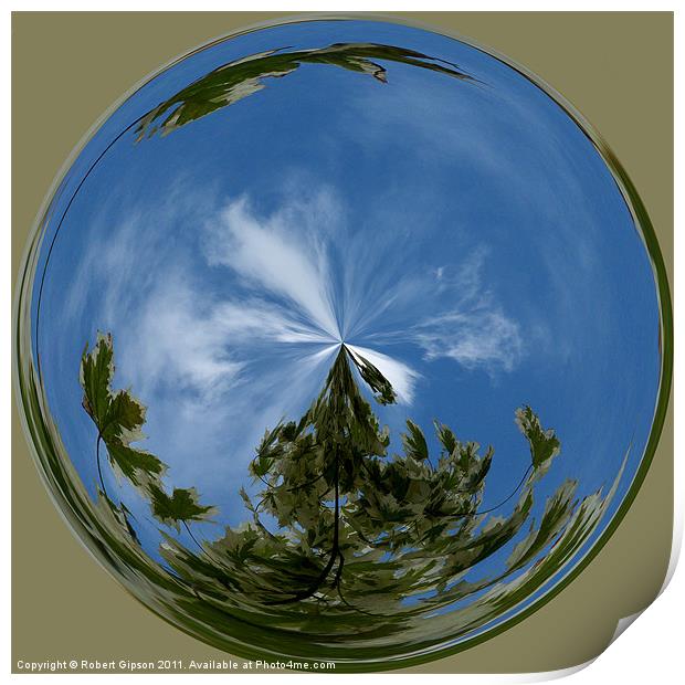 Spherical Paperweight Hole in the sky Print by Robert Gipson