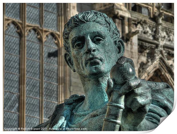 King Constantine the Great at York Minster Print by Robert Gipson