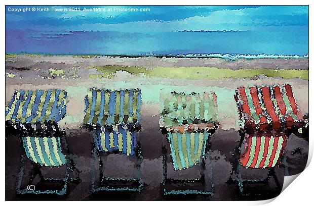 Deckchair Print by Keith Towers Canvases & Prints