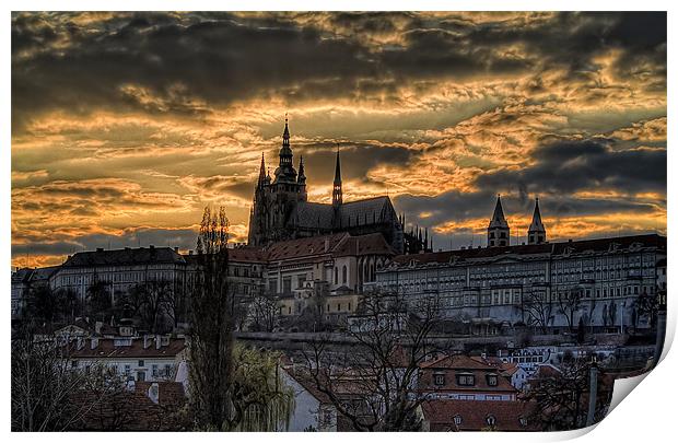 Prague castle Print by Andy Wager