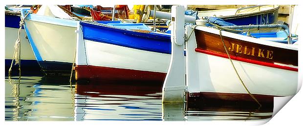 Colourful fishing boats Print by Andy Wager
