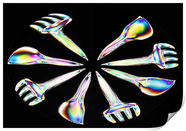 Electric Cutlery Print by Steve Purnell