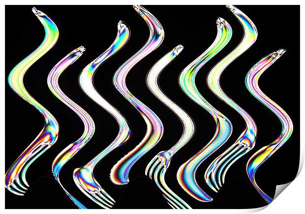 Electric Cutlery Snakes Print by Steve Purnell