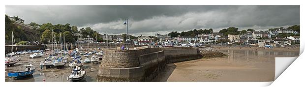 A Panoramic View of Saundersfoot Harbour Print by Steve Purnell