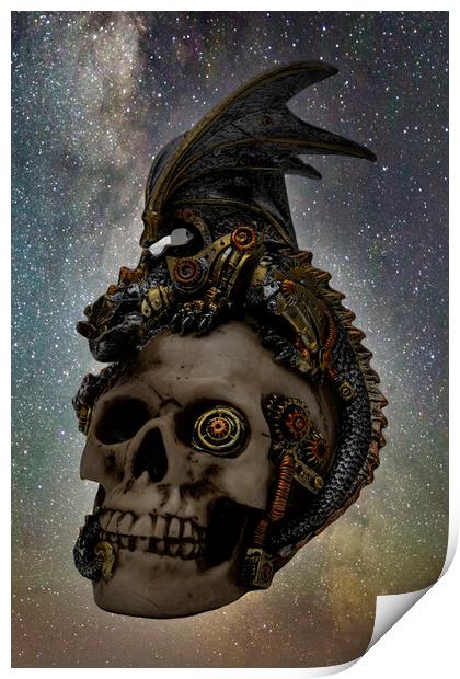 The Mighty Steampunk Dragon Print by Steve Purnell