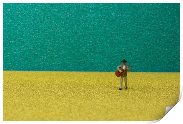 The Song of the Miniature Busker Print by Steve Purnell
