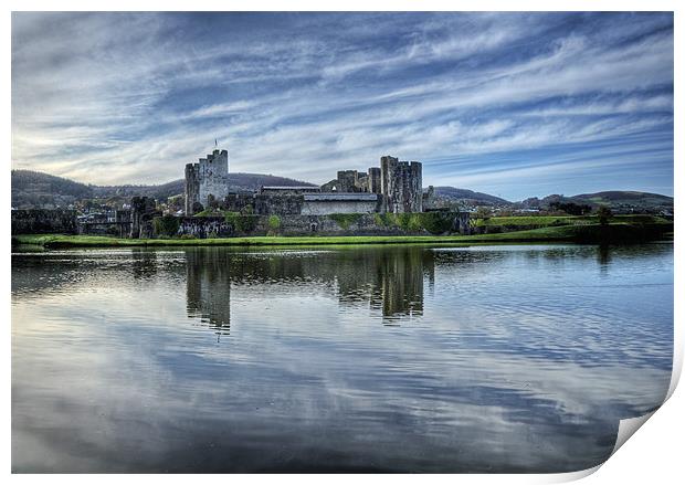 Caerphilly Castle Print by Steve Purnell