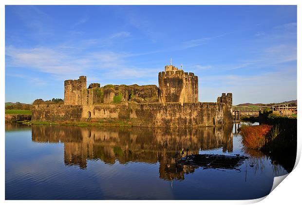 Caerphilly Castle Print by Steve Purnell