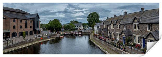 Brecon Canal Basin Panorama Print by Steve Purnell