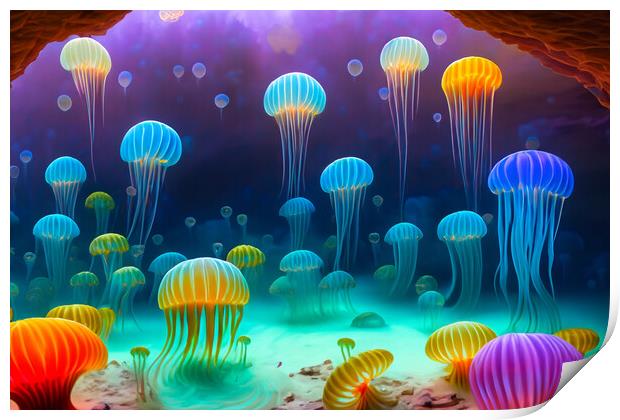 Jellyfish 1 Print by Steve Purnell