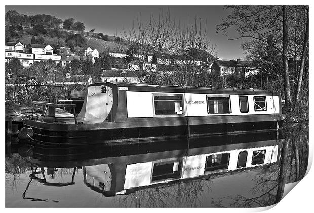 Canal Narrowboat Print by Steve Purnell