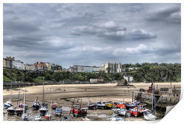 Tenby North Beach Harbour View 2 Print by Steve Purnell