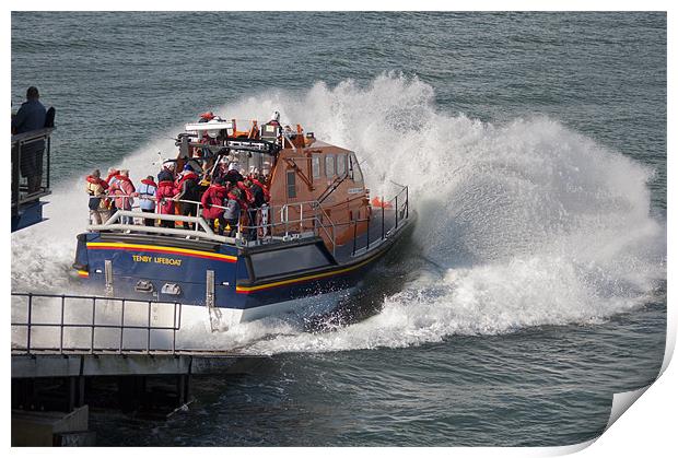 Lifeboat Launch Print by Steve Purnell