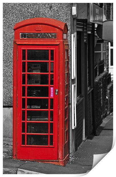 Red Telephone Box Print by Steve Purnell