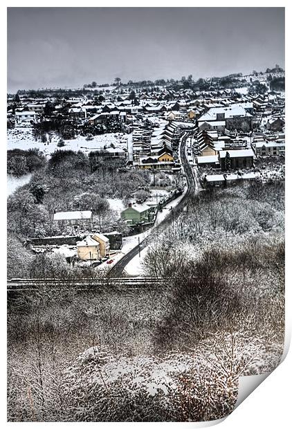 Welsh Winter Scene Print by Steve Purnell