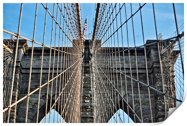 Brooklyn Bridge Print by Steve Purnell