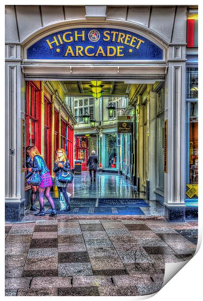 High Street Arcade Cardiff Print by Steve Purnell