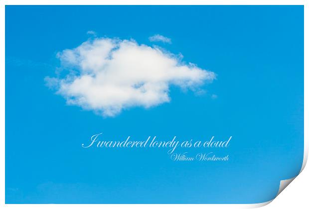 I Wandered Lonely As A Cloud Print by Steve Purnell