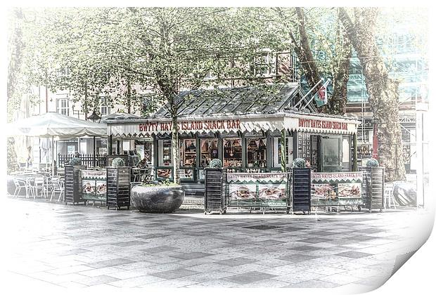 Hayes Island Snack Bar Cardiff 2 Print by Steve Purnell