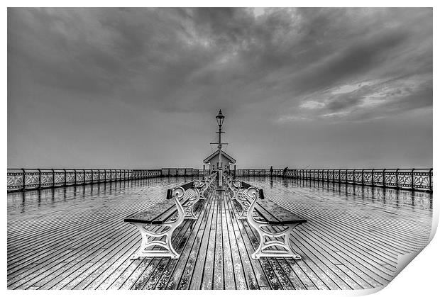 Penarth Pier 2 Black and White Print by Steve Purnell