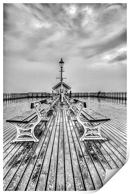Penarth Pier 3 Black and White Print by Steve Purnell