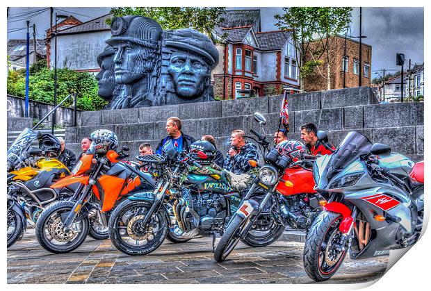 Motorcycle Rally 2 Print by Steve Purnell
