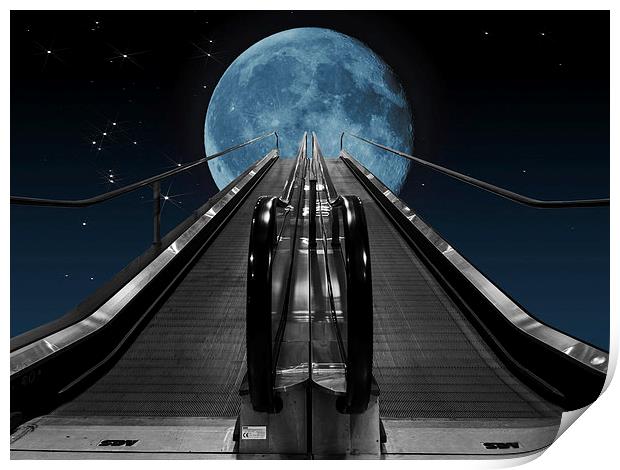 Take Me To The Moon Print by Steve Purnell