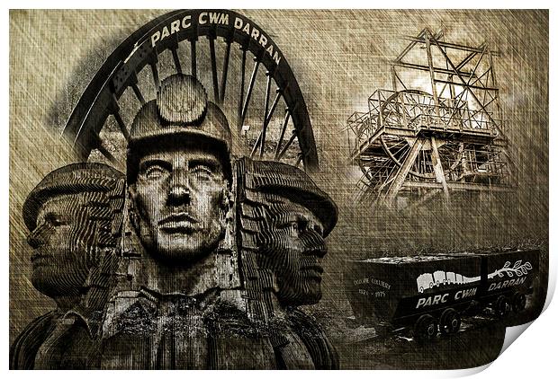 Welsh Mining Heritage Print by Steve Purnell