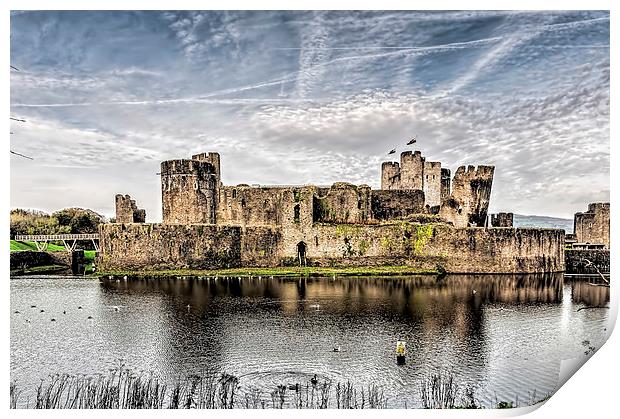 Caerphilly Castle 3 Print by Steve Purnell